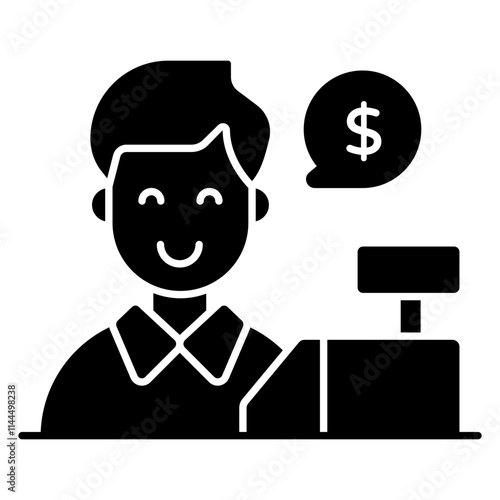 An icon design of salesman