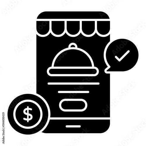 An icon design of food ordered