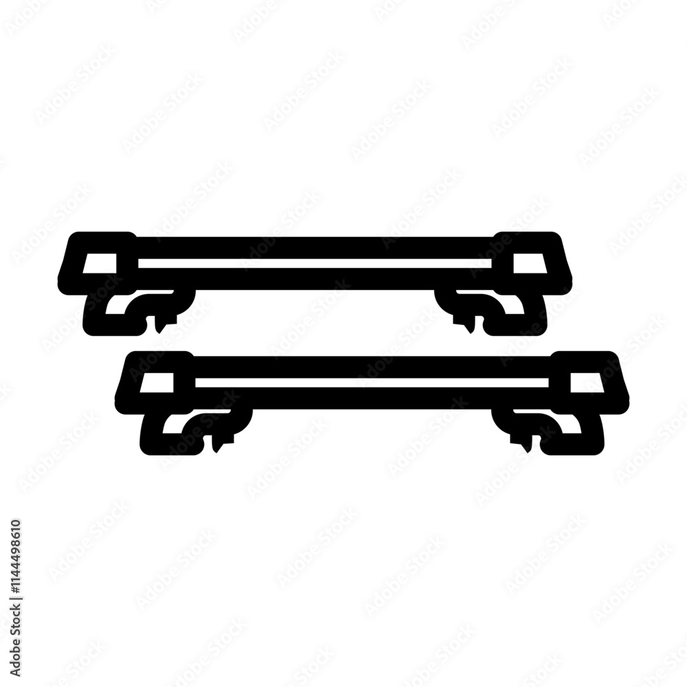 roof rack accessory line icon vector. roof rack accessory sign. isolated contour symbol black illustration roof rack accessory line icon vector. roof rack accessory sign. isolated contour symbol black illustration