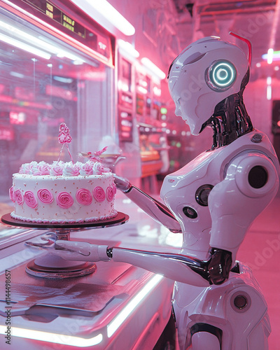 Pink Robot Pastry Chef 