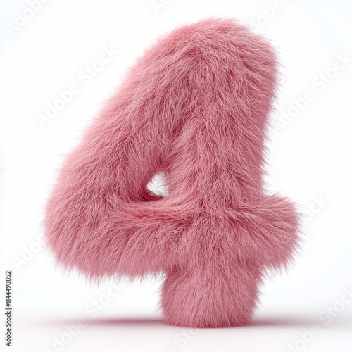 Fluffy pink figure