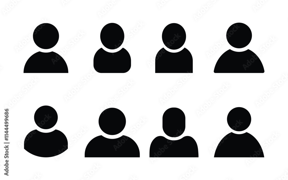 User people silhouette. Black silhouette people avatar. User people icons. Man avatar icons. Profile signs User people silhouette. Black silhouette people avatar. User people icons. Man avatar icons. Profile signs