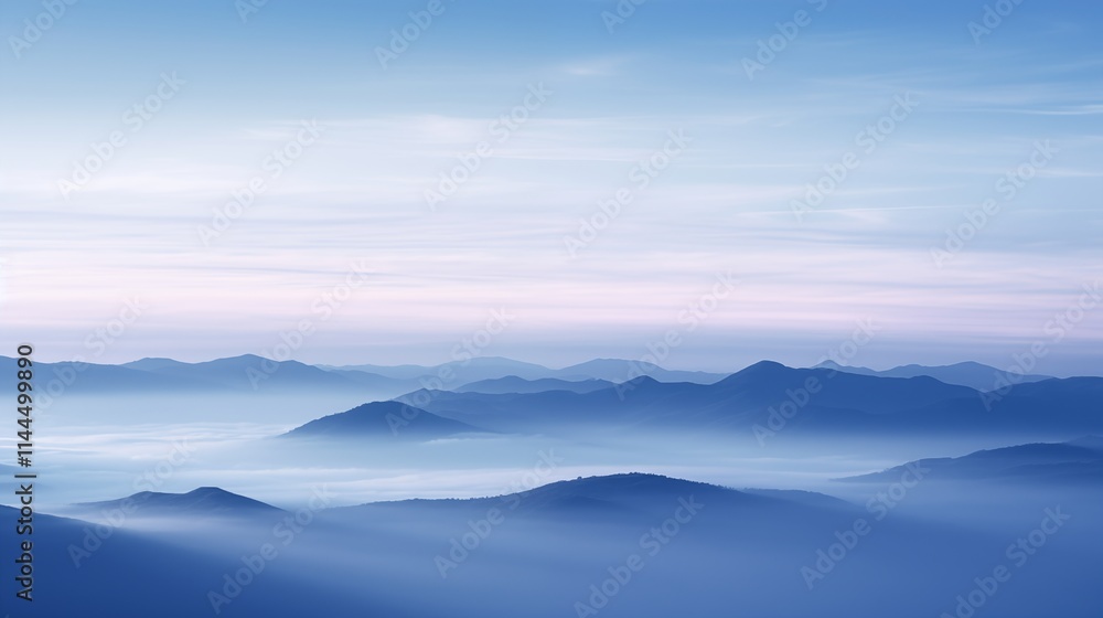 A beautiful mountain range with backlighting, room on the left for text or design,generative ai illustration A beautiful mountain range with backlighting, room on the left for text or design,generative ai illustration