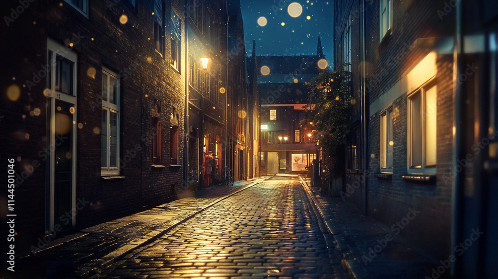 Fototapeta premium empty street by night