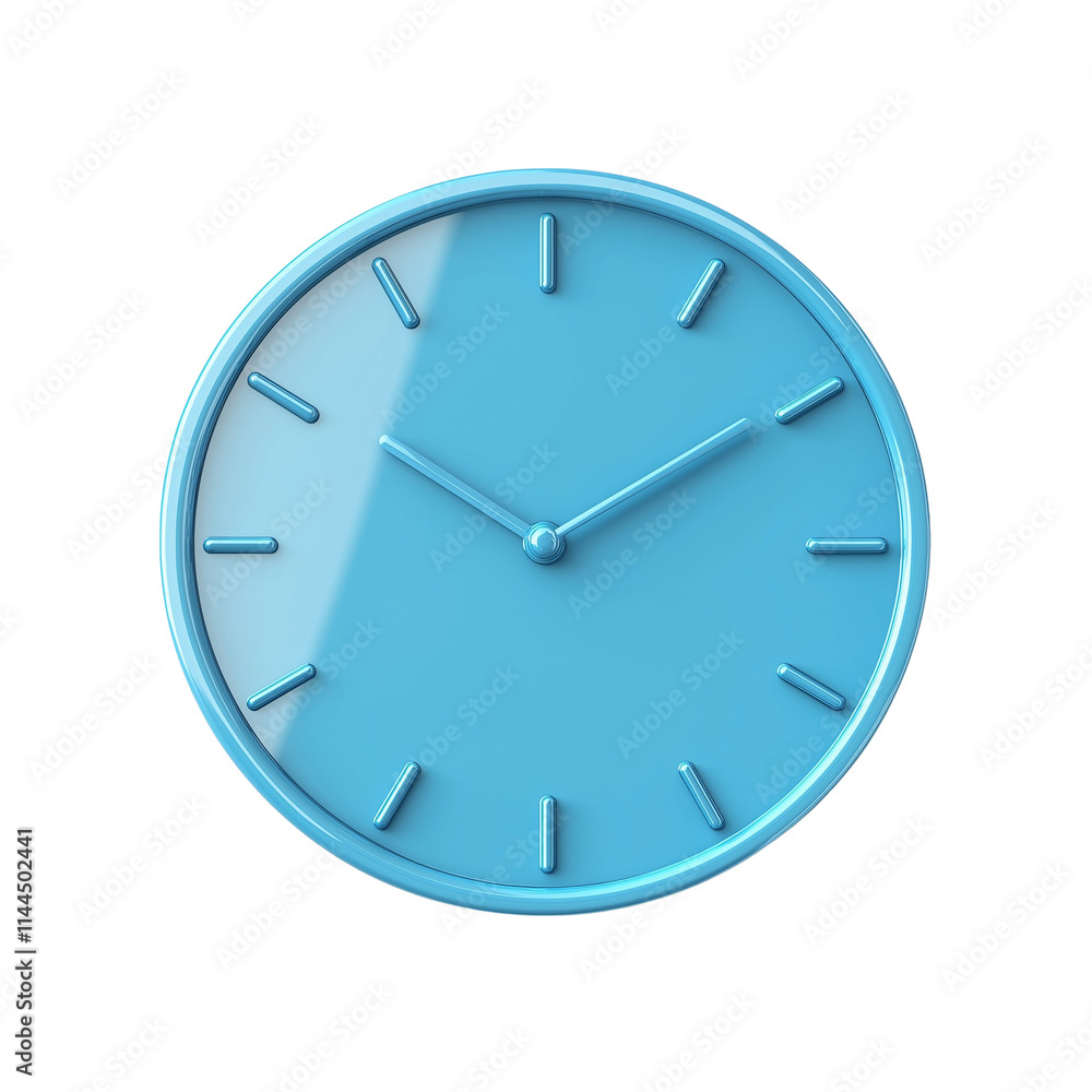 3D Clock Isolated On Transparent Background, perfect for time themed designs, productivity visuals, and branding projects 3D Clock Isolated On Transparent Background, perfect for time themed designs, productivity visuals, and branding projects