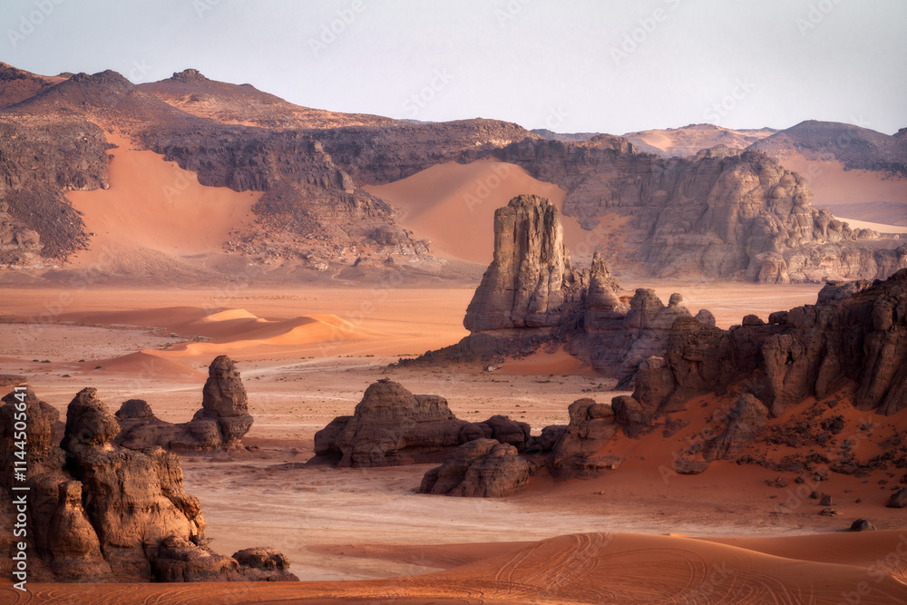 Sahara Desert Tadrart Rouge in Southern Algeria