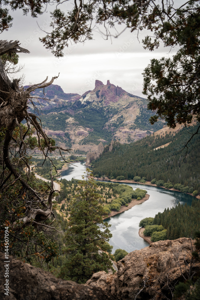 Rio Limay near San Carlos de Bariloche Argentina
