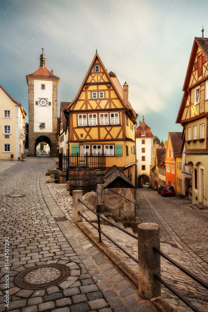 Rothenburg ob der Tauber in Bavaria, Germany