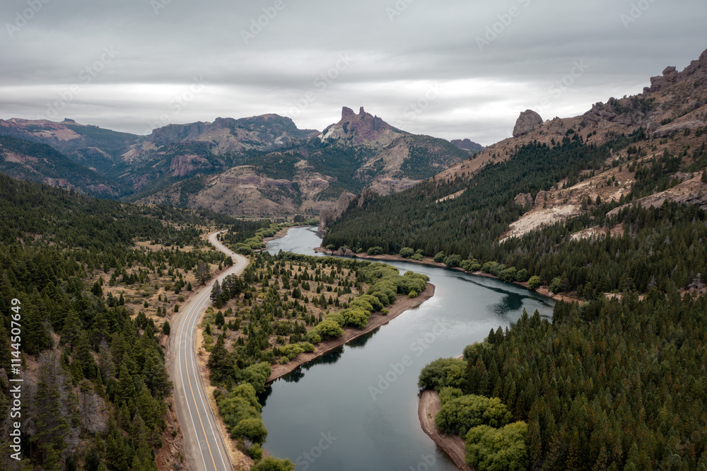Rio Limay near San Carlos de Bariloche Argentina