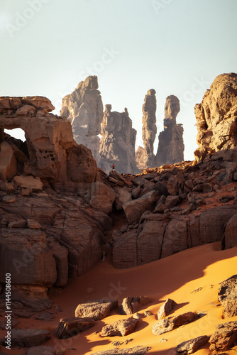 Obraz na płótnie Sahara Desert Tadrart Rouge in Southern Algeria w salonie