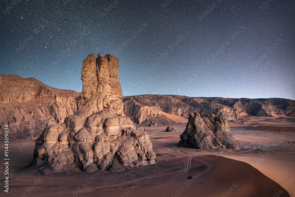 Sahara Desert Tadrart Rouge in Southern Algeria