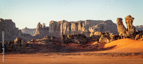 Obraz na płótnie Sahara Desert Tadrart Rouge in Southern Algeria w salonie