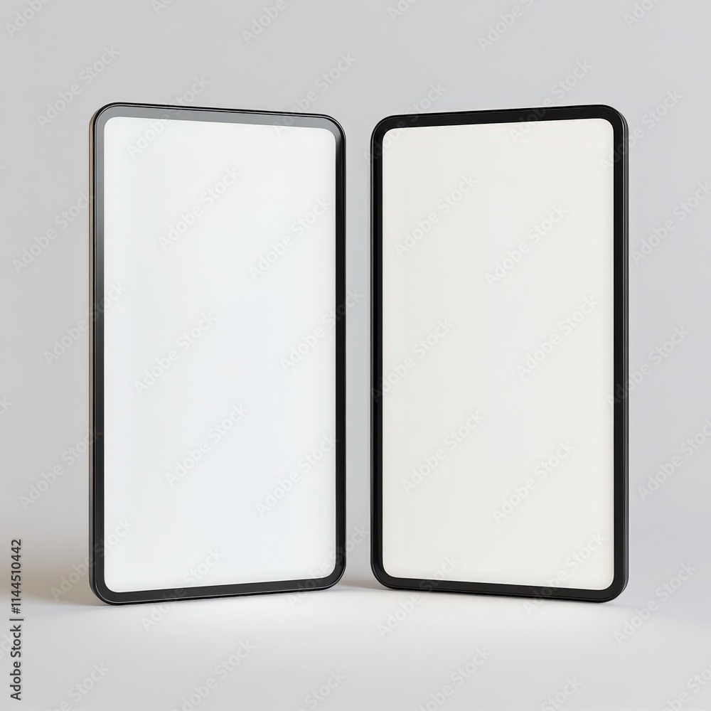 two blank digital billboards ready for advertisements two blank digital billboards ready for advertisements