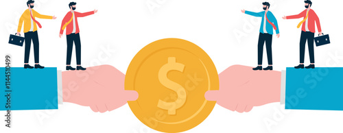 Business gender issues pull money between male and females. Business Landing Page Template.
