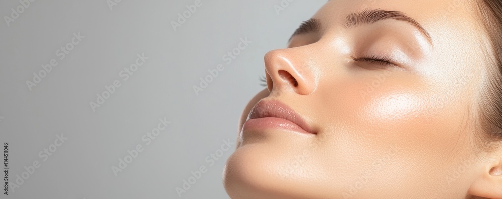 A serene close-up of a woman A serene close-up of a woman