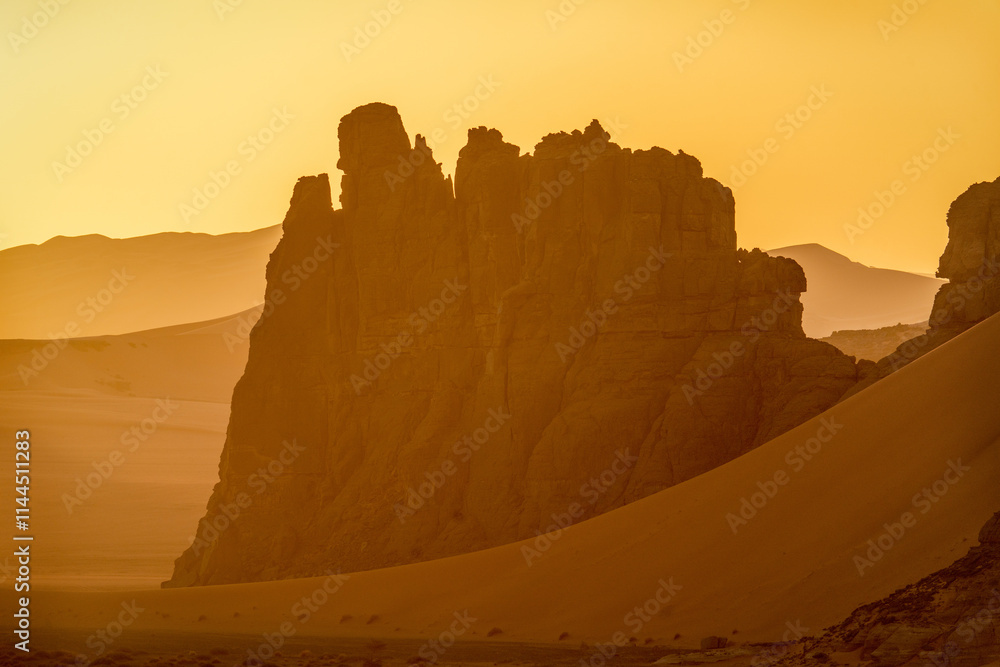 Sahara Desert Tadrart Rouge in Southern Algeria