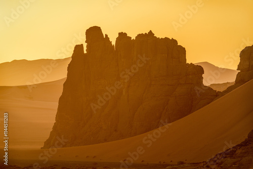 Obraz na płótnie Sahara Desert Tadrart Rouge in Southern Algeria w salonie