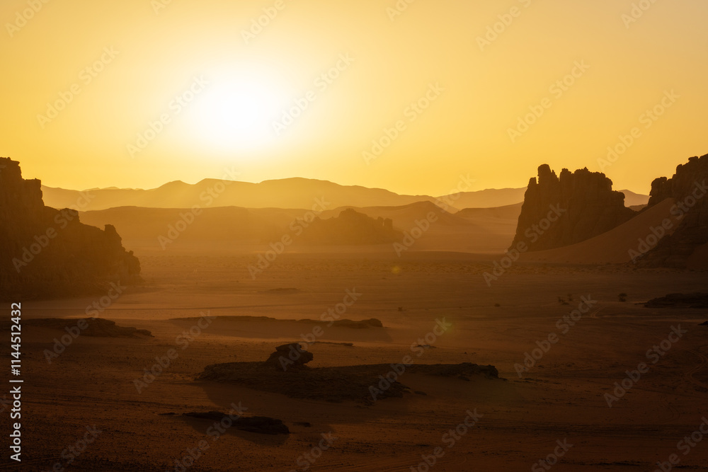 Sahara Desert Tadrart Rouge in Southern Algeria