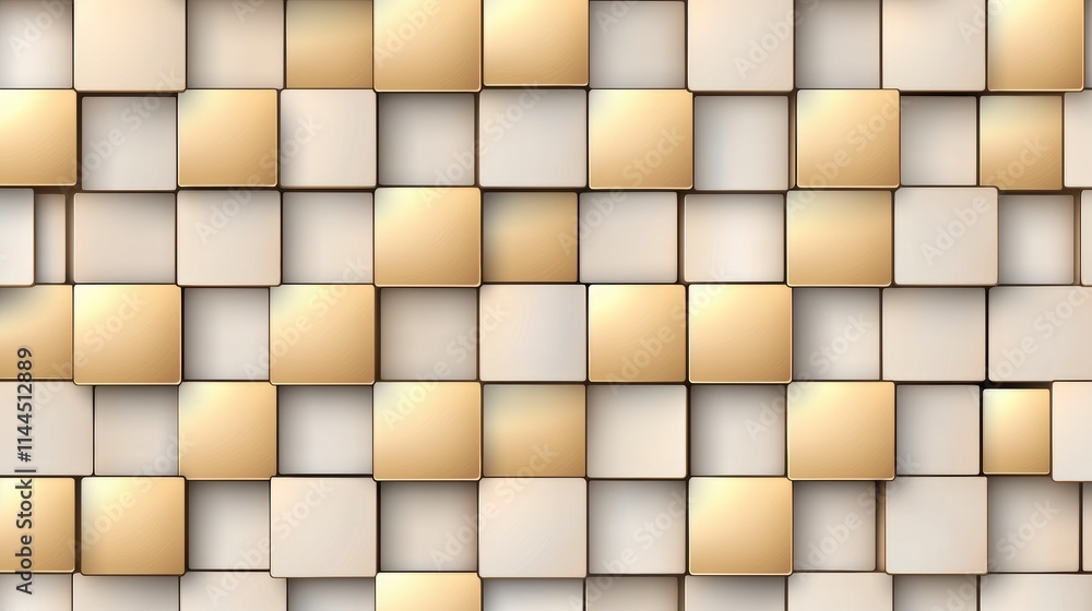 Luxury Gold Cream Cube Texture Abstract Geometric Background Luxury Gold Cream Cube Texture Abstract Geometric Background