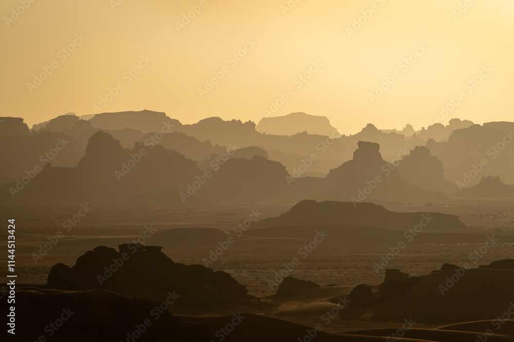 Sahara Desert Tadrart Rouge in Southern Algeria