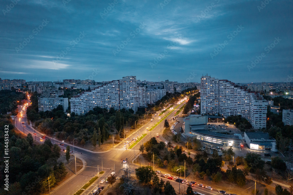 Chisinau Capital of Moldova during Sunset