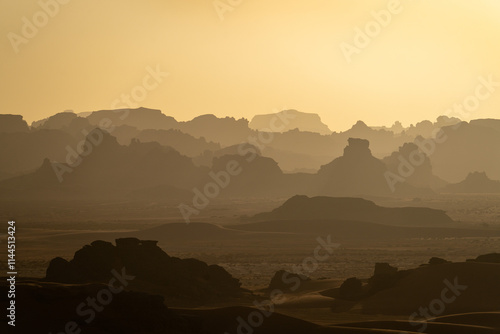 Obraz na płótnie Sahara Desert Tadrart Rouge in Southern Algeria w salonie