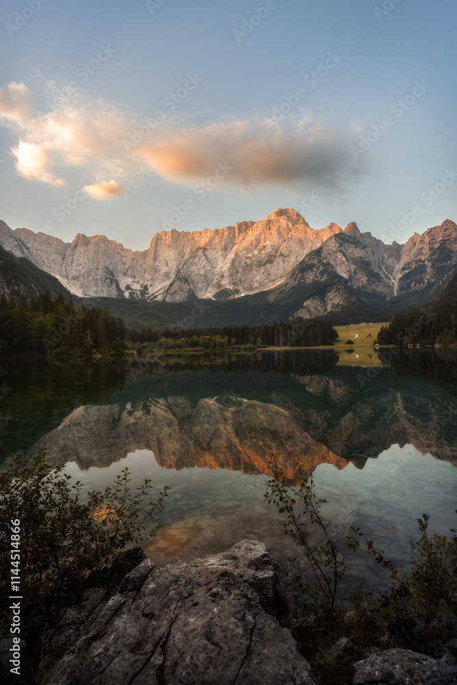 Lago di Fusine in the Dolomites, Italy