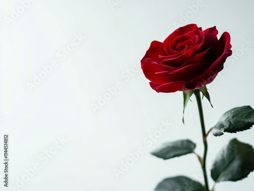 red rose with droplets