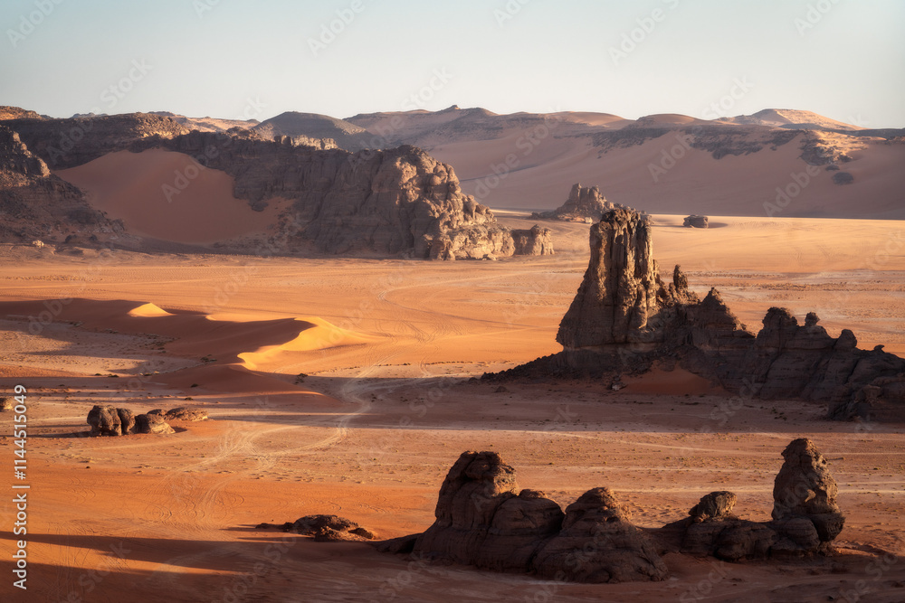 Sahara Desert Tadrart Rouge in Southern Algeria