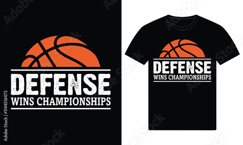 Defense wins championships custom basketball t shirt design