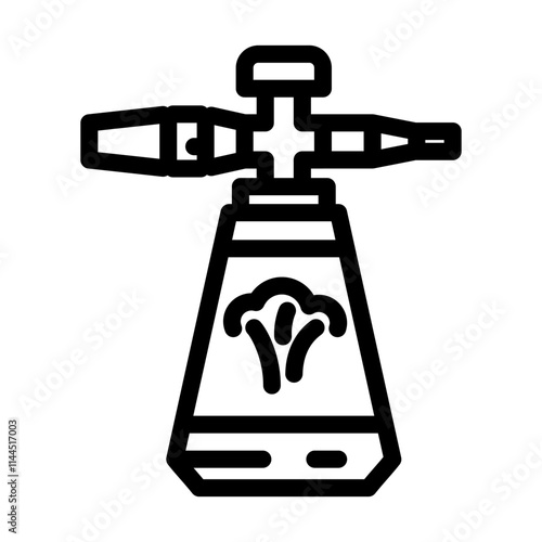 foam cannon car care line icon vector. foam cannon car care sign. isolated contour symbol black illustration