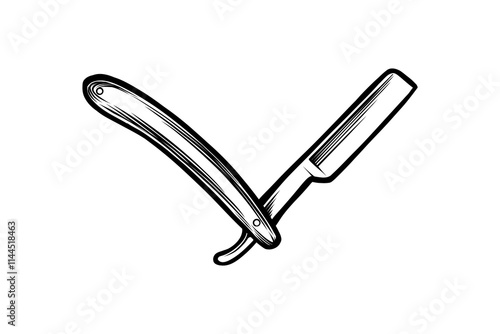Illustration of a shaving razor with clear lines