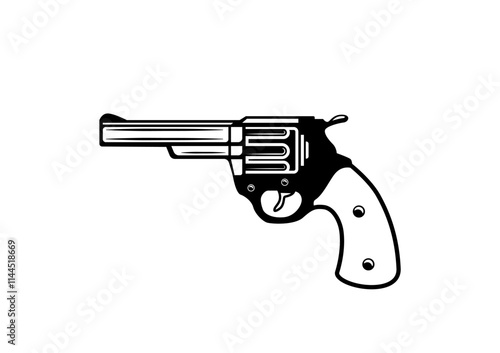 Gun icon, gun logo vector black on white background. photo