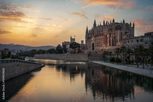 Obraz na płótnie Cathedral in Palma de Mallorca w salonie
