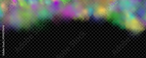 Explosions of color powder.Multicolor fog with blue and yellow particles.