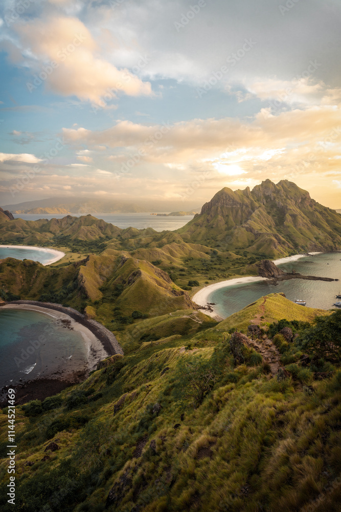 Padar Island in Komodo National Park Indonesia