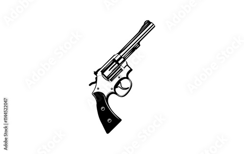 Gun icon, gun logo vector black on white background.