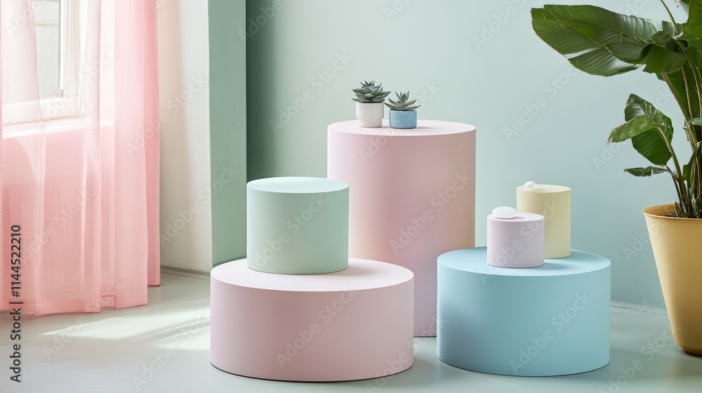 3d holographic product podium stone background. Pastel pink, blue, green abstract stage for studio vector mockup illustration. Realistic y2k gradient girly platform with shadow isolated for gallery 3d holographic product podium stone background. Pastel pink, blue, green abstract stage for studio vector mockup illustration. Realistic y2k gradient girly platform with shadow isolated for gallery