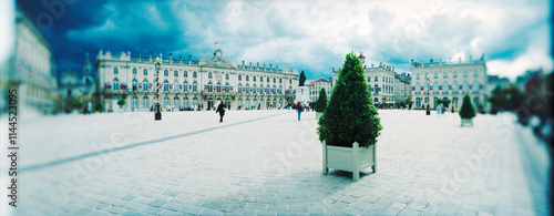 Panoramic image of the plaza, Nancy, Meurthe-Et-Moselle, Lorraine, France.