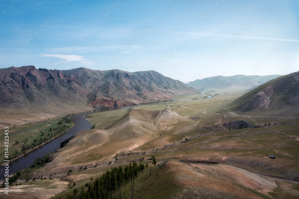 Mongolian Landscape in the Summer