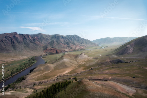 Obraz na płótnie Mongolian Landscape in the Summer w salonie