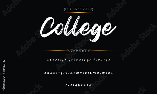 Brush Font. Hand Lettering Sketch Font. Vector Alphabet