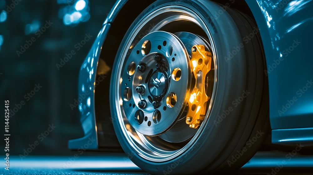 Feature on Car Wheel with Stylish Rim Design in Urban Setting : Generative AI Feature on Car Wheel with Stylish Rim Design in Urban Setting : Generative AI
