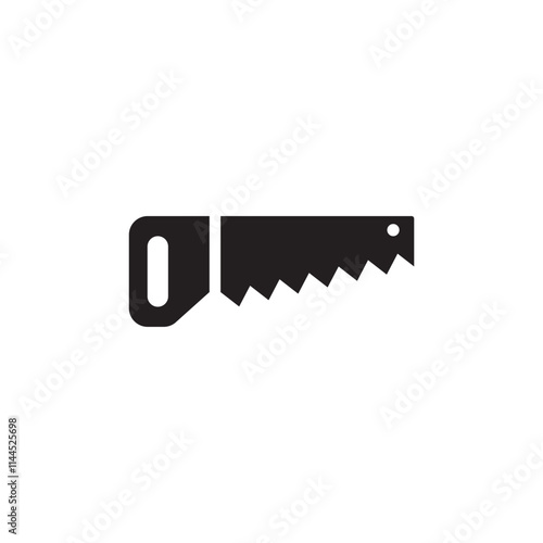 Simple Hand Saw icon vector on a white background.