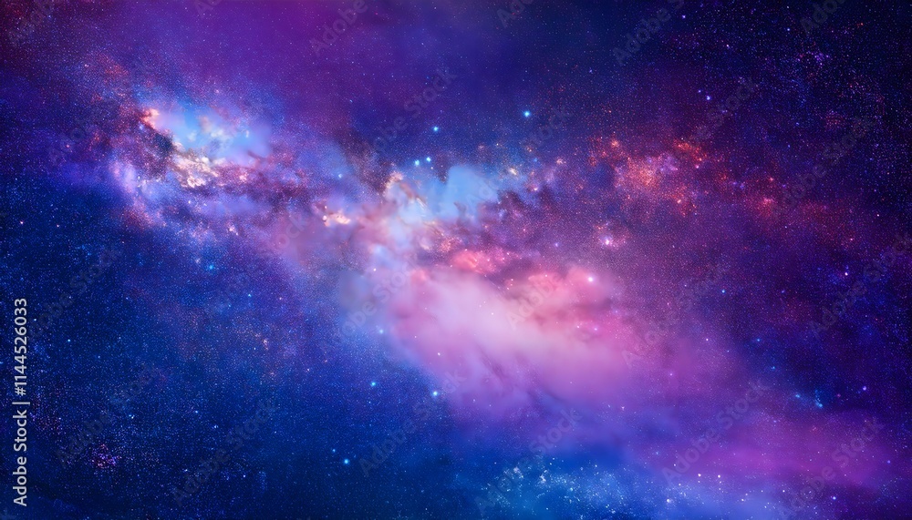Stunning galaxy background with bright cosmic colors like dark purple, electric Stunning galaxy background with bright cosmic colors like dark purple, electric