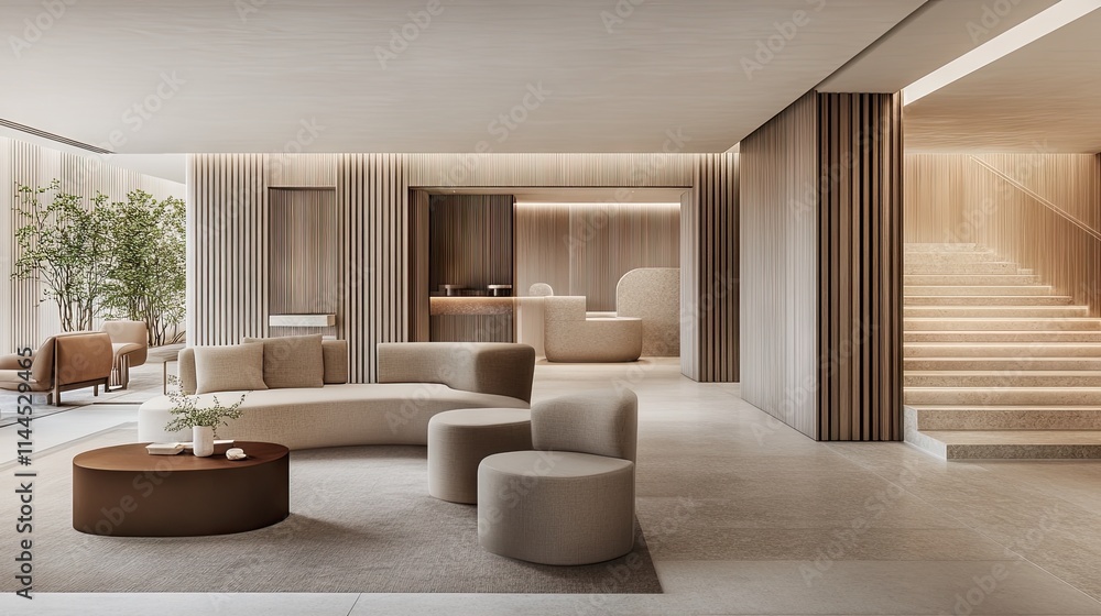 Elegant wooden room interior with rich, warm-toned walls and matching floor, ideal for a cozy, natural setting Elegant wooden room interior with rich, warm-toned walls and matching floor, ideal for a cozy, natural setting