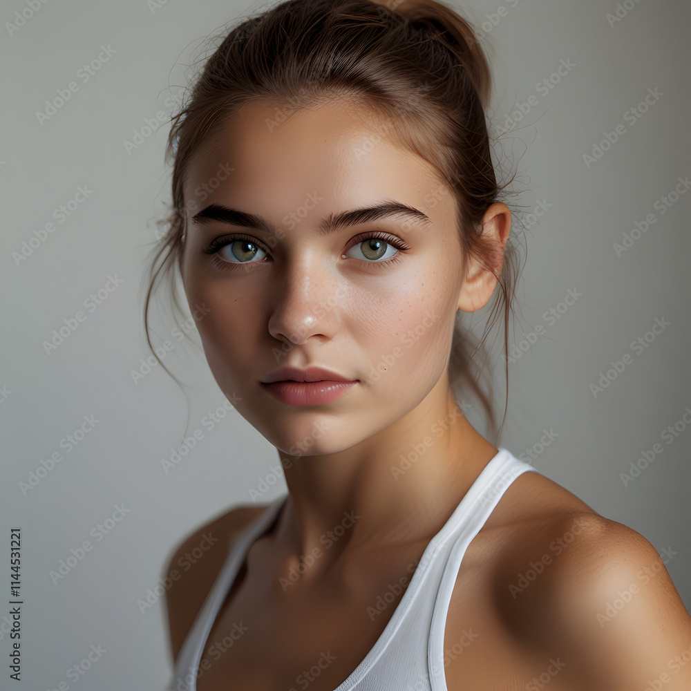 Portrait of young beautiful sportive gil Portrait of young beautiful sportive gil