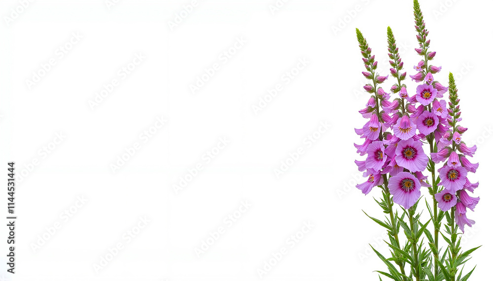 Obraz premium Elegant lavender flowers with delicate petals and vibrant details on a clean background for copy space