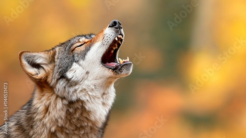 Howling wolf pack adventure in the wilderness nature's wild symphony revealed photo