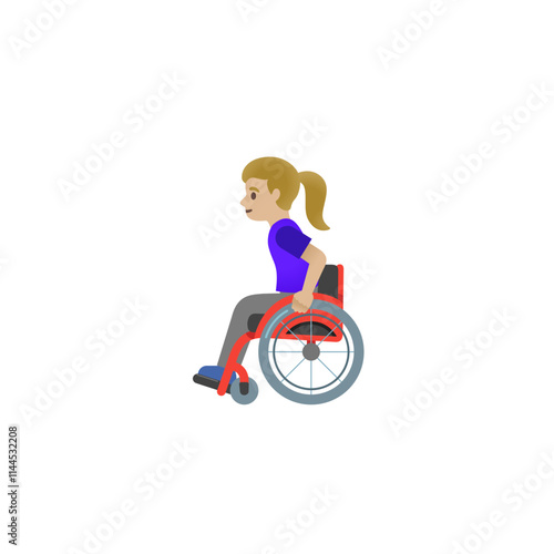 Woman in Manual Wheelchair Emoji
